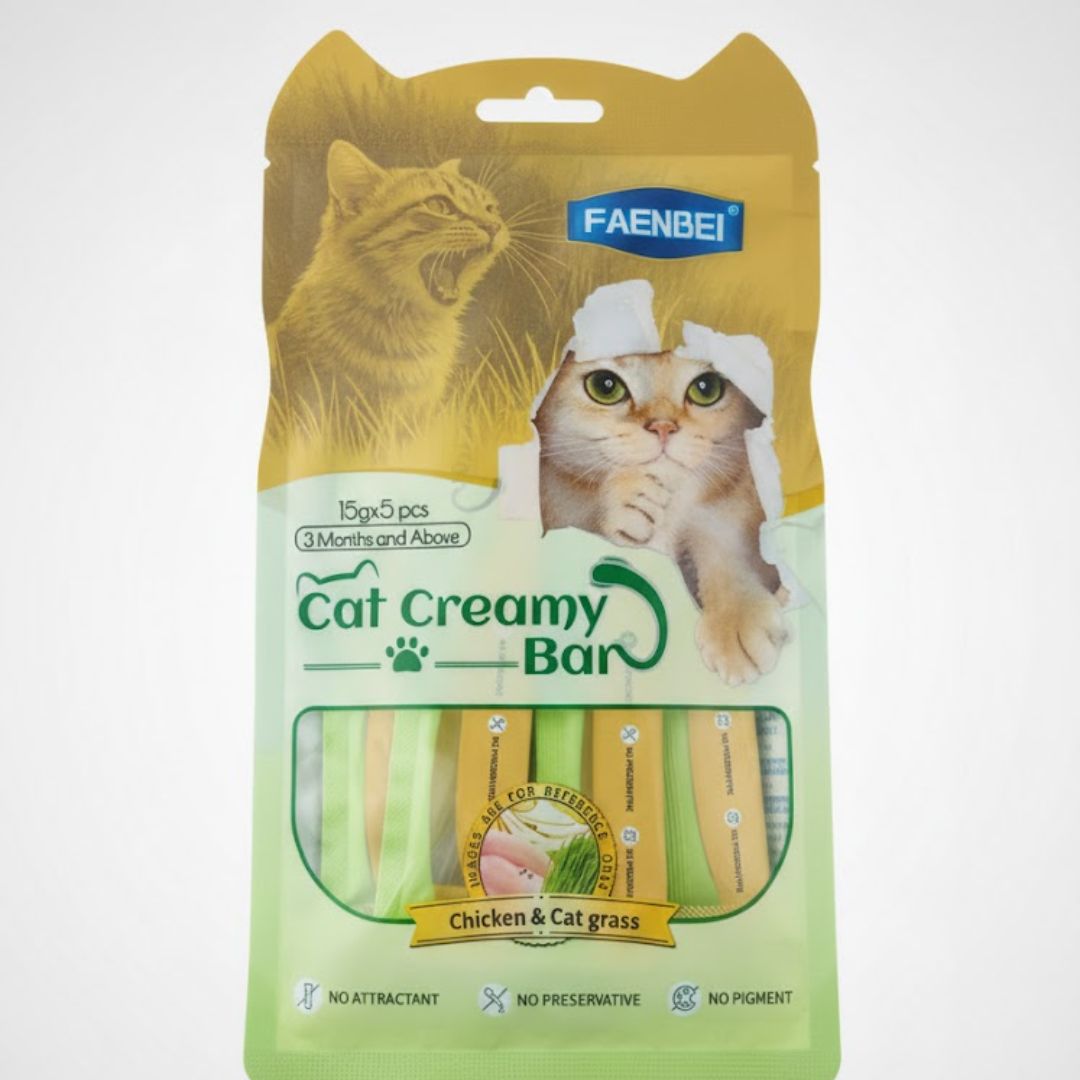 Faenbei Cat Creamy Treats – (15 Gram x 5 pcs)