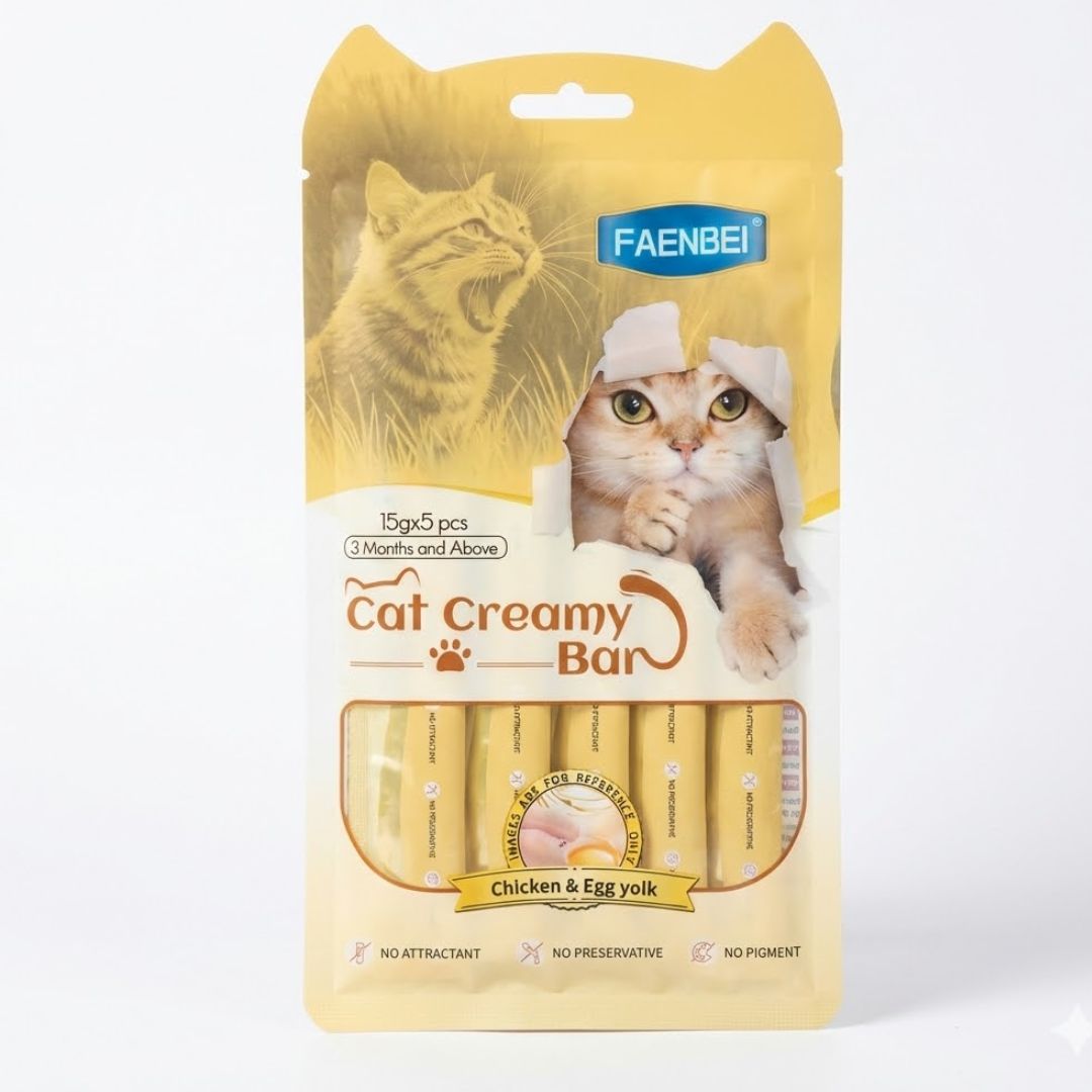 Faenbei Cat Creamy Treats – (15 Gram x 5 pcs)