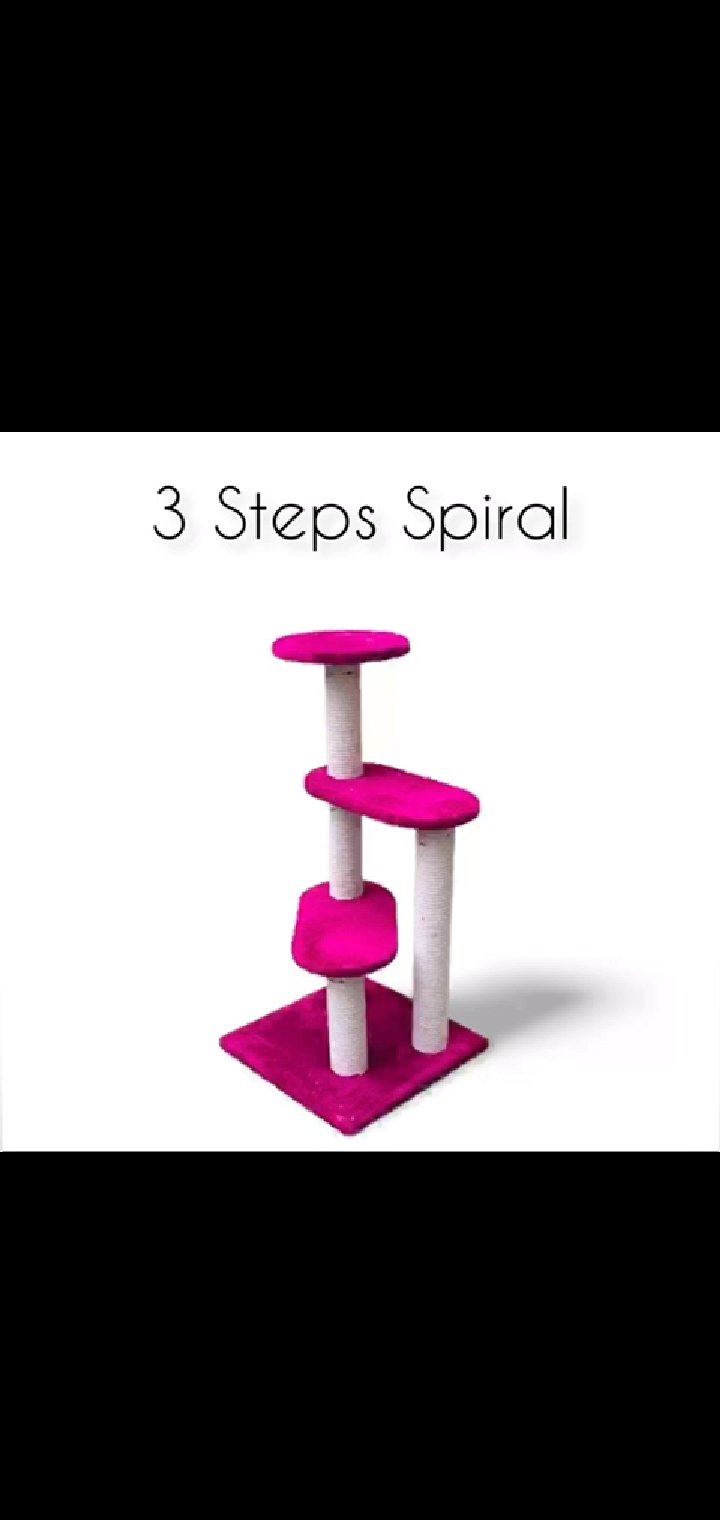 3 Steps Spiral Shape Cat Scratching Post